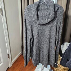 Tahari Womens XL Gray Cowl Neck Sweater